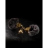 Deluxe Furry Cuffs Black Gold - Handcuffs