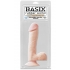 Basix 7.5in dong w/suction cup - beige - Realistic Dildos & Dongs