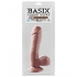 Basix Dong Suction Cup 7.5 Inch Brown - Realistic Dildos & Dongs