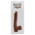 Basix Rubber Works 10 inches Dong Suction Cup Brown - Realistic Dildos & Dongs