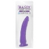 Basix Rubber Works Slim 7 inches Dong Purple - Realistic Dildos & Dongs