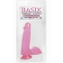 Basix Rubber Works 6 inches Suction Cup Pink Dong - Realistic Dildos & Dongs