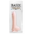 Basix Rubber Works 8 Inches Dong Suction Cup Beige - Realistic Dildos & Dongs