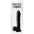 Basix Rubber 12 inches Dong With Suction Cup Black - Extreme Dildos