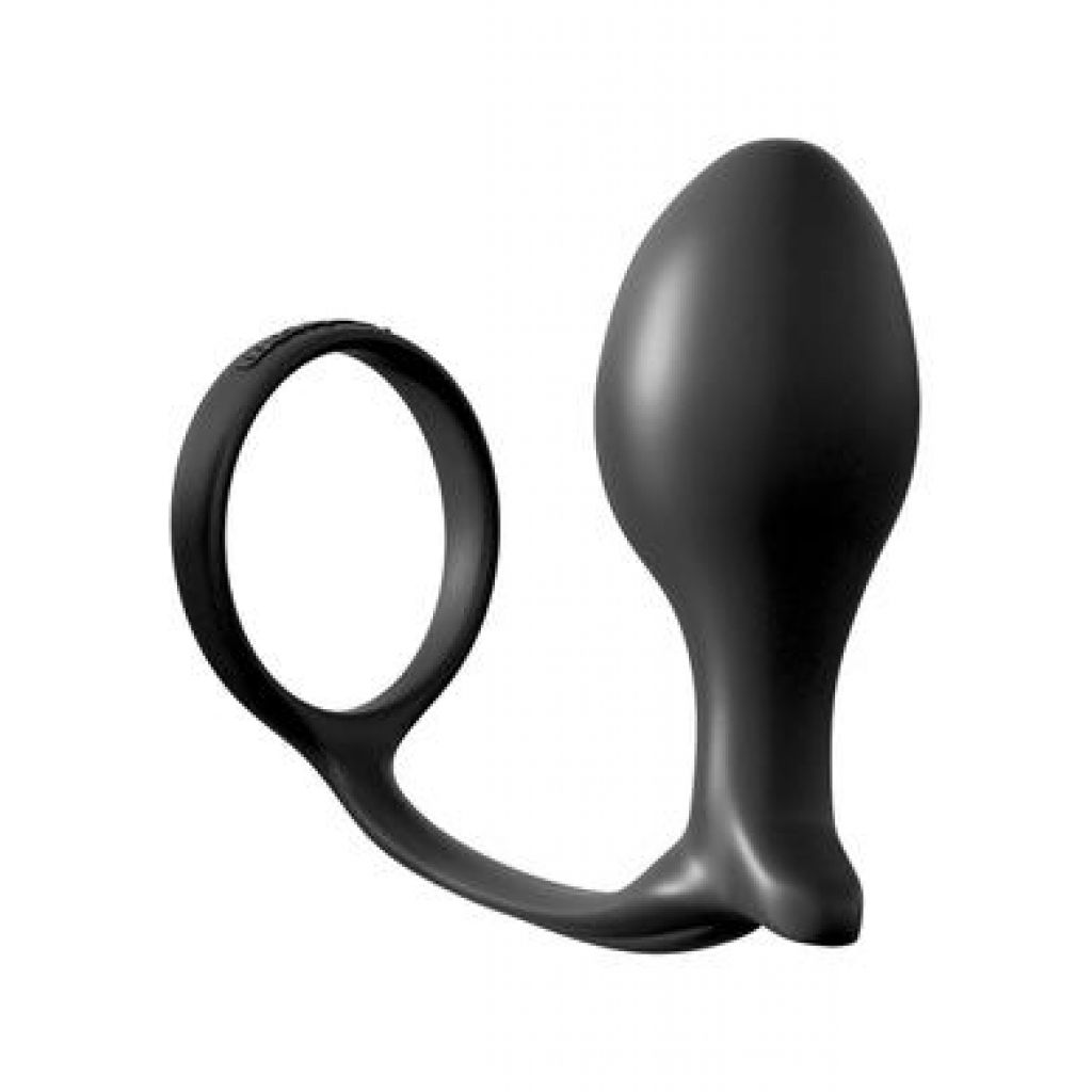 Anal Fantasy Ass Gasm Advanced Plug Cock Ring Black - Anal Plugs