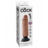 King Cock 6 inches Vibrating Tan Dildo - Realistic