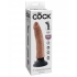 King Cock 7 inches Vibrating Tan Dildo - Realistic