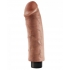 King Cock 8 inches Vibrating Tan Dildo - Realistic