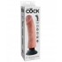 King Cock 9 inches Vibrating Dildo Beige - Realistic