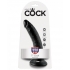 King Cock 7 Inch Dildo - Black - Realistic Dildos & Dongs