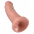 King Cock 8 inches Realistic Dong Beige - Realistic Dildos & Dongs