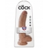 King Cock 9 inches Cock with Balls Tan Dildo - Huge Dildos