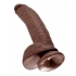 King Cock 9 Inches Cock Balls Brown - Huge Dildos