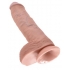 King Cock 10 inches Dildo with Balls Beige - Huge Dildos