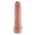 King Cock 11 inches Cock With Balls Beige - Huge Dildos