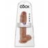 King Cock 11 inches Cock with Balls Tan - Huge Dildos