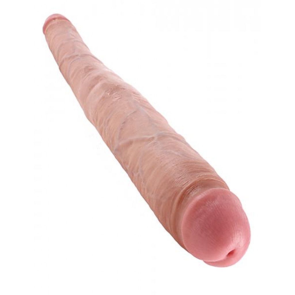 16 Inch Tapered Double Dong - Beige - Double Dildos