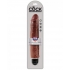 King Cock 10 inches Vibrating Stiffy Brown - Realistic