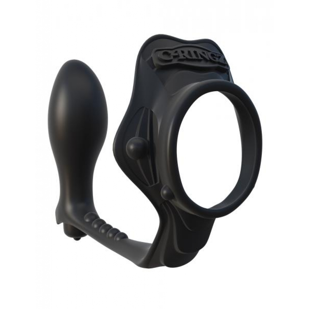 Rock Hard Ass Gasm Vibrating Ring - Black - Prostate Massagers