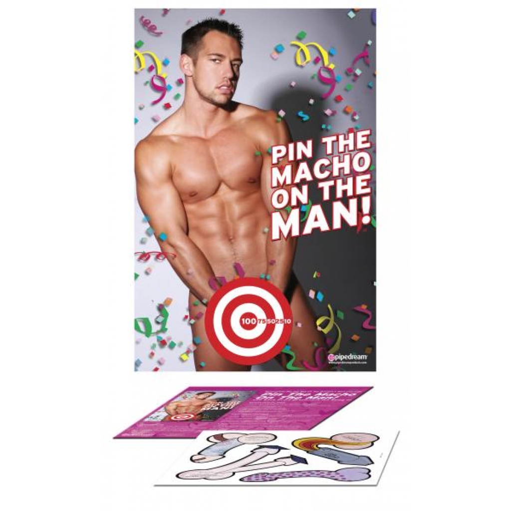 Pin the macho on the man game - Party Hot Games