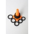 Play Zone Kit Black 9 Rings and Storage Cone - Classic Penis Rings