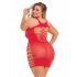 Back 2 Basixxx High Neck Dress Red 1X/3X - Dresses