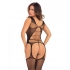 Flight Risk Sheer Bodystocking Black O/S - Bodystockings, Pantyhose & Garters