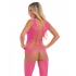 Flight Risk Sheer Bodystocking Pink O/S - Bodystockings, Pantyhose & Garters