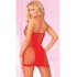 Pink Lipstick Seamless Halter Net Dress Red 1X/2X - Dresses