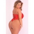 Pink Lipstick Juicebox Seamless Bodysuit Red 1X/2X - Teddies