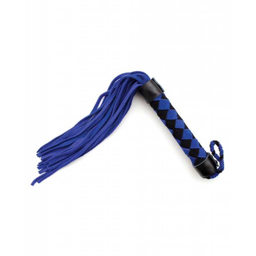 Plesur 15 inches Leather Flogger Blue - Floggers