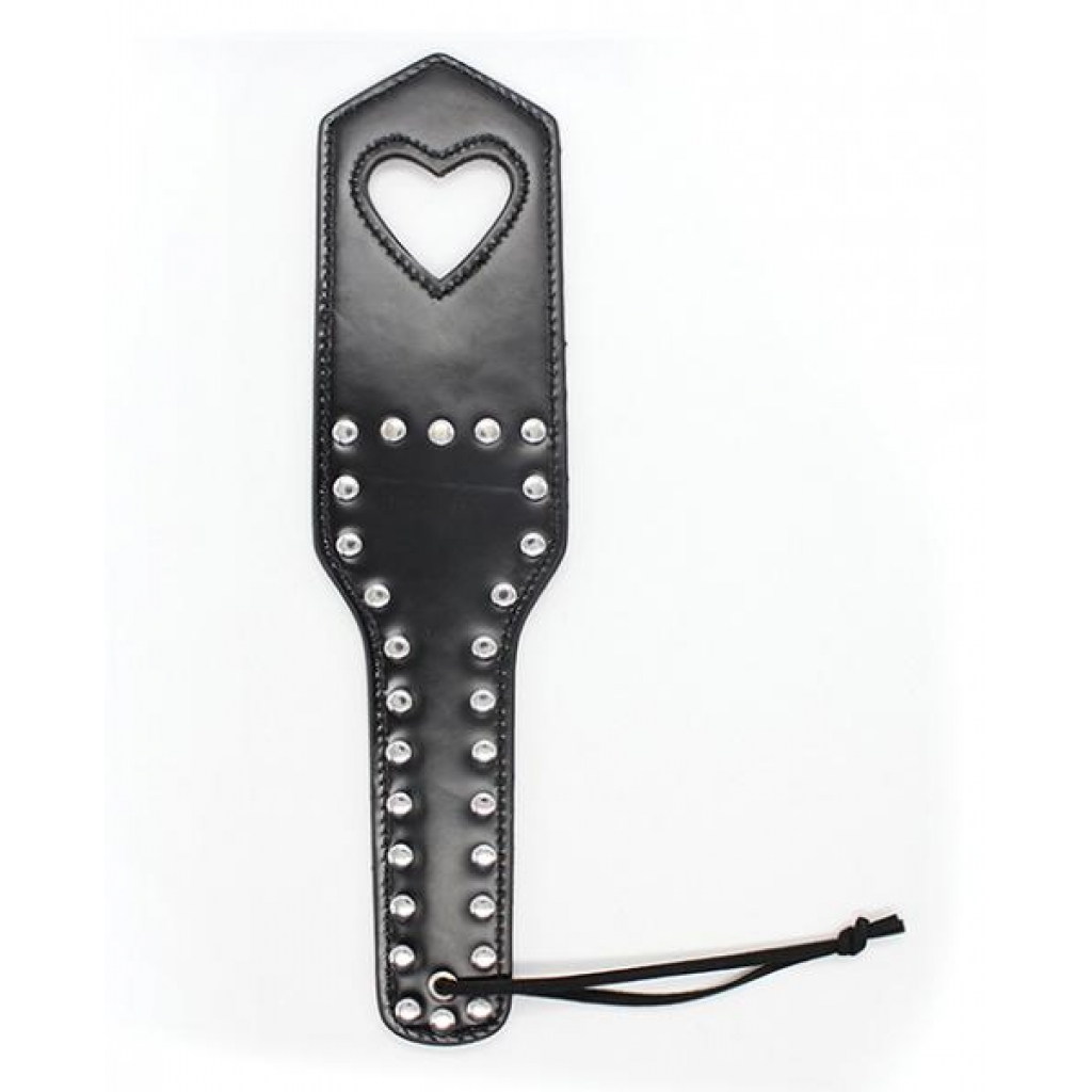 Plesur Cut-out Heart W/studs Paddle - Black - Crops