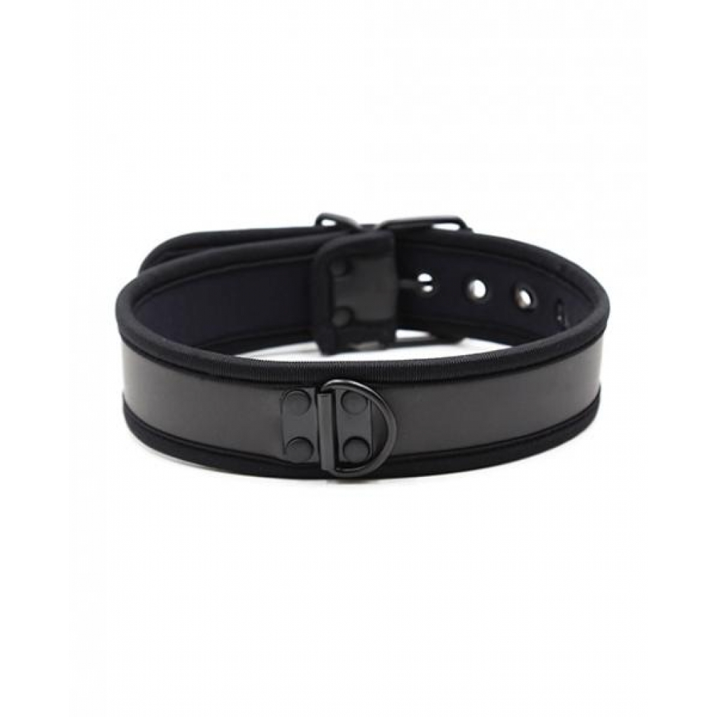 Plesur Neoprene Puppy Collar - Black - Collars & Leashes