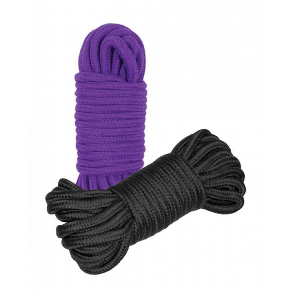 Plesur Cotton Shibari Bondage Rope Set - Black/Purple