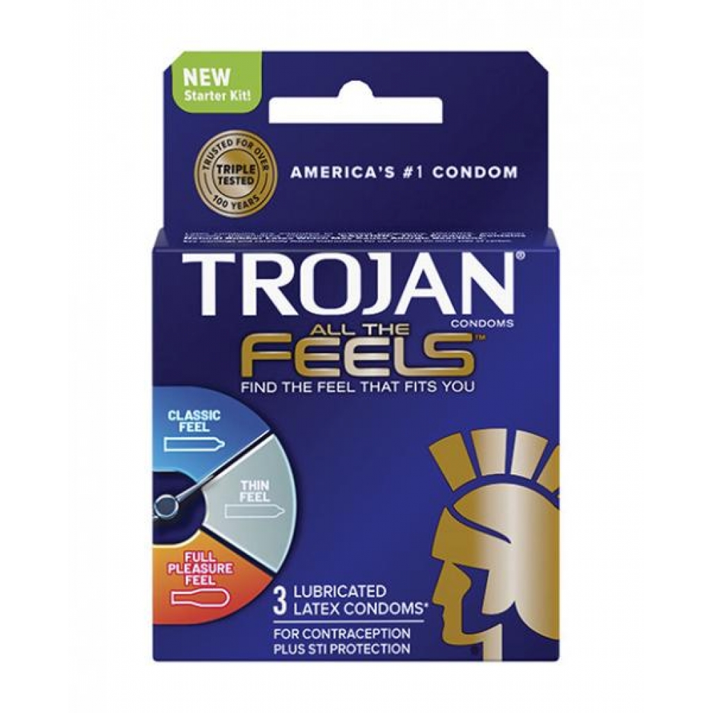 Trojan All The Feels Condoms - Pack Of 3 - Condoms