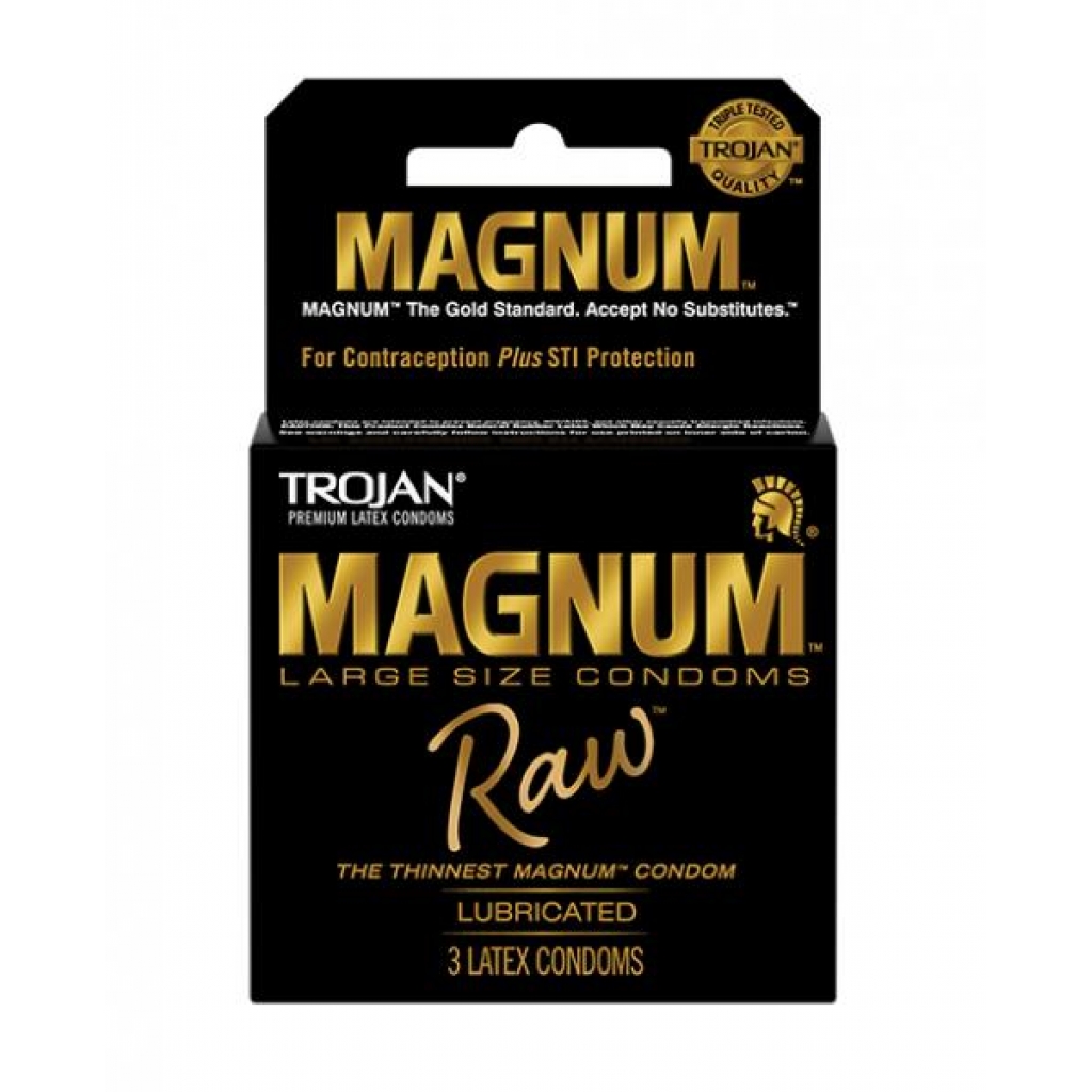 Trojan Magnum Raw Condoms - Pack Of 3 - Condoms