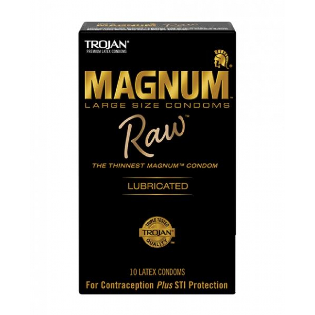 Trojan Magnum Raw Condoms - Pack Of 10 - Condoms