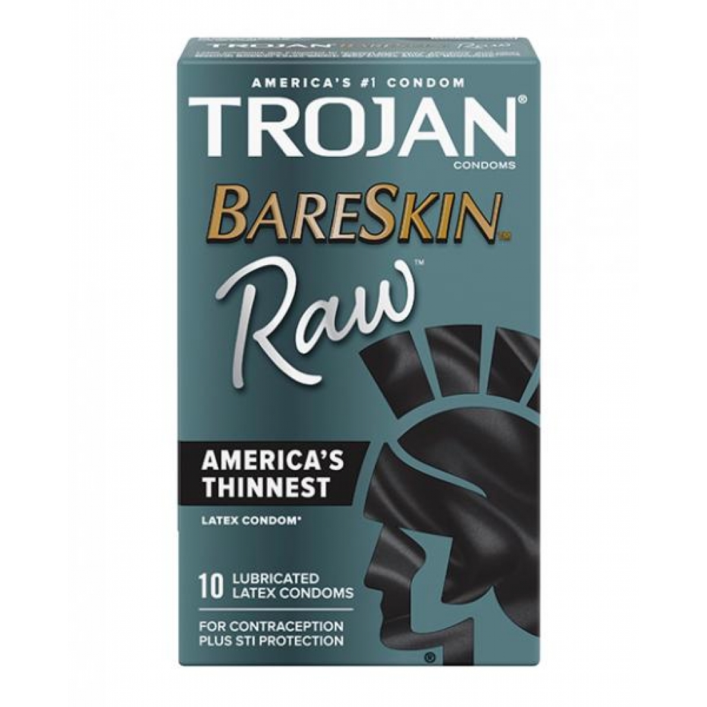 Trojan Bareskin Raw Condom - Pack Of 10 - Condoms