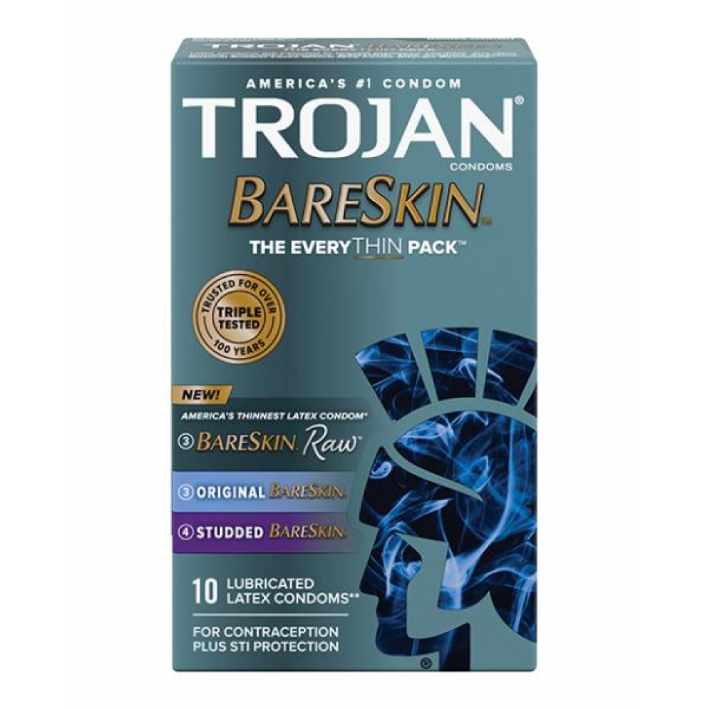 Trojan Bareskin Everythin Condom - Variety Pack Of 10 - Condoms