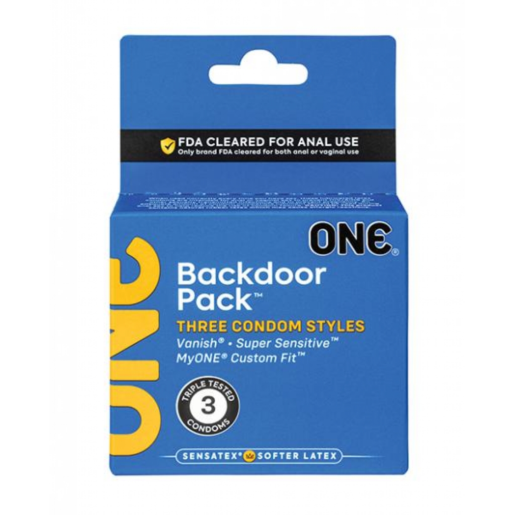 One Backdoor Pack Custom Fit Condoms - Pack Of 3 - Condoms