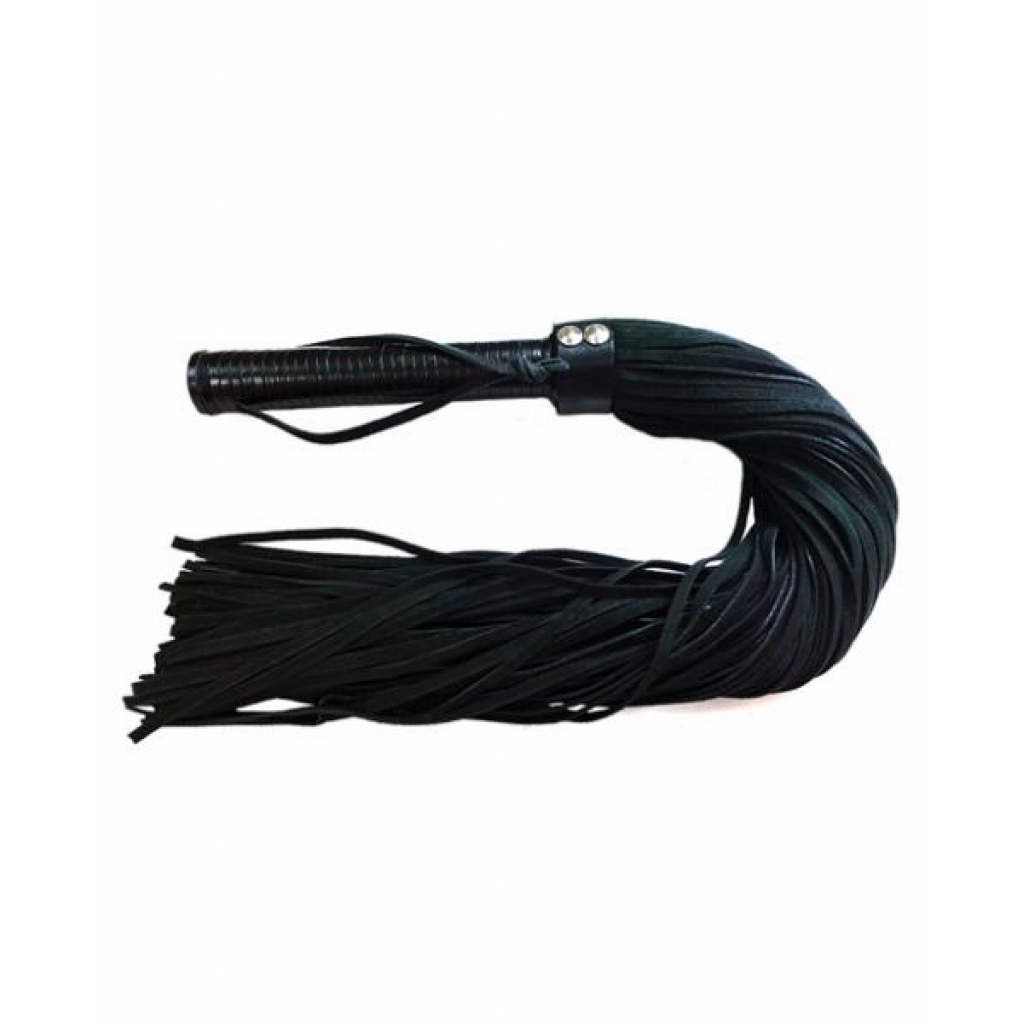 Premium Rouge Suede Flogger with Leather Handle - Black