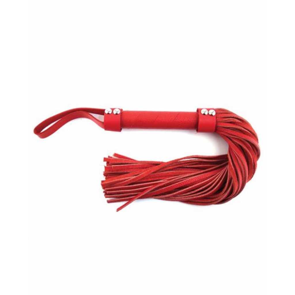 Rouge Short Leather Flogger - Red - Floggers