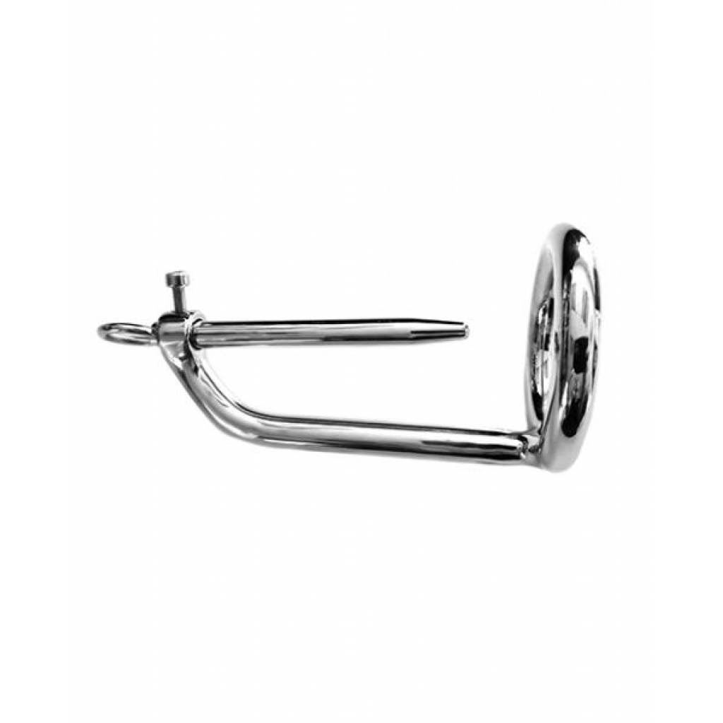 Rouge Stainless Steel Chastity Ring with Urethral Probe