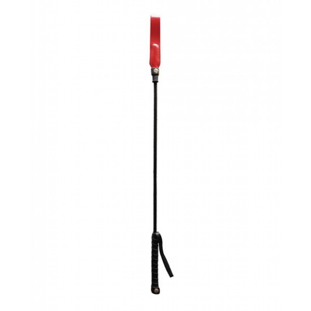 Rouge Long Riding Crop Slim Tip - Red - Crops