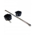 Rouge Leather Adjustable Leg Spreader Bar with Cuffs - Spreader Bars