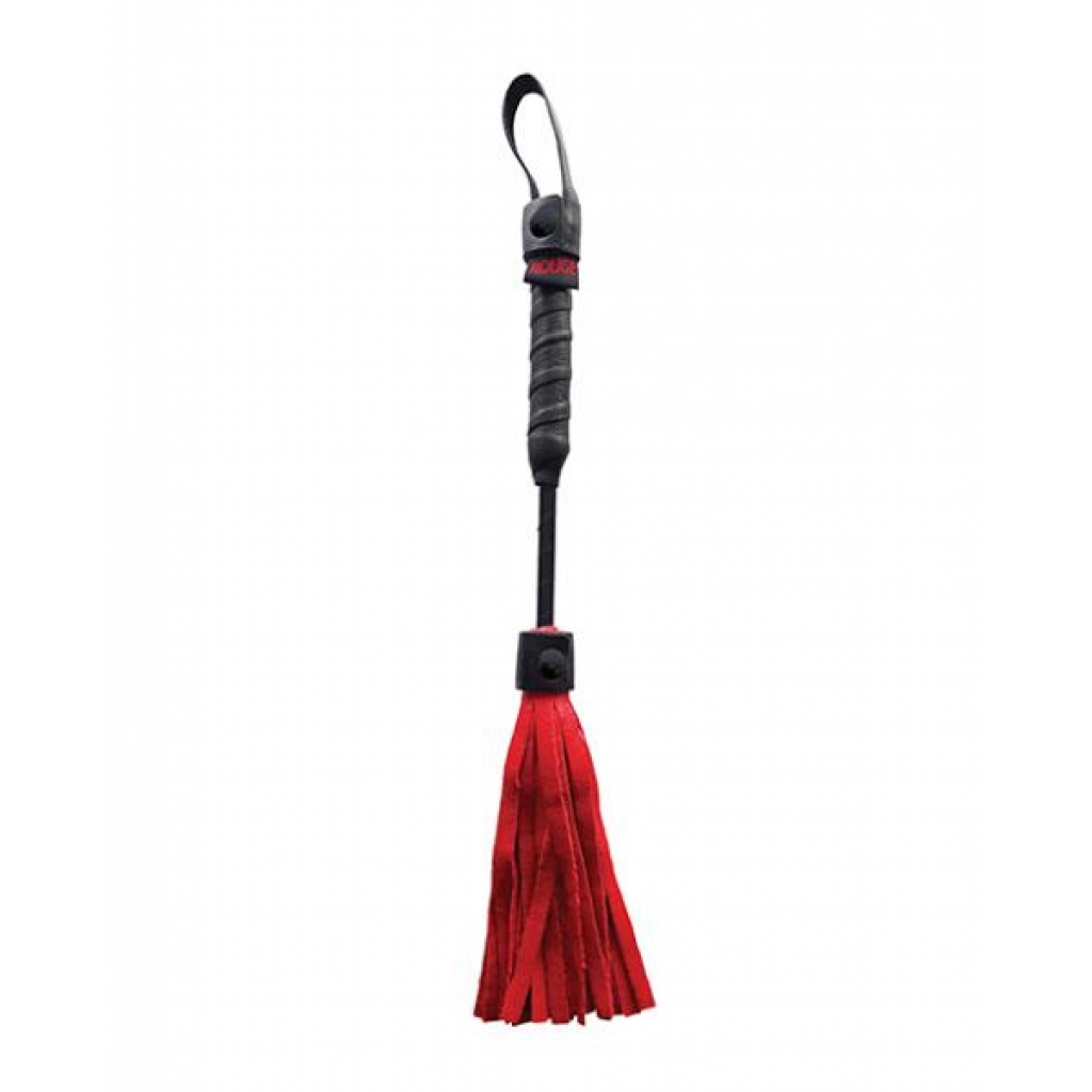 Rouge Mini Leather Flogger - Red - Paddles