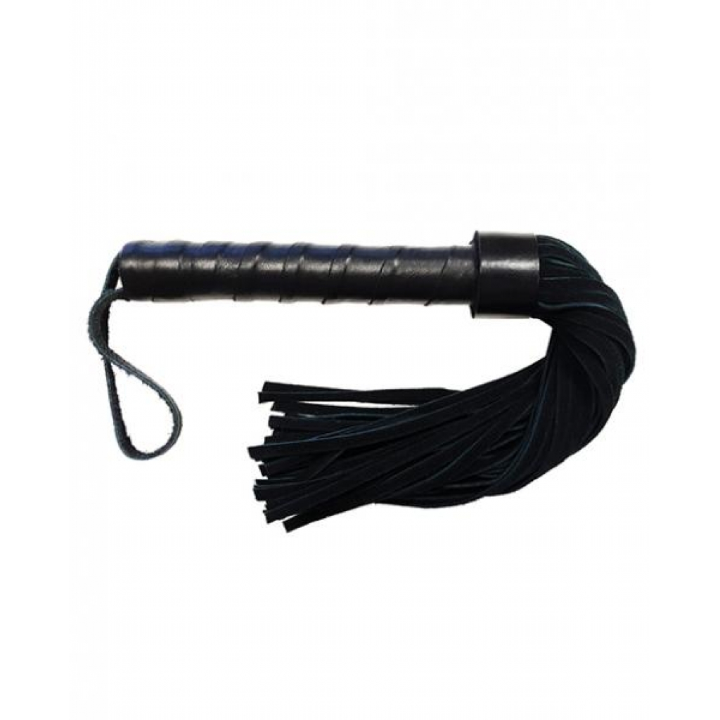 Rouge Leather Handle Short Suede Flogger