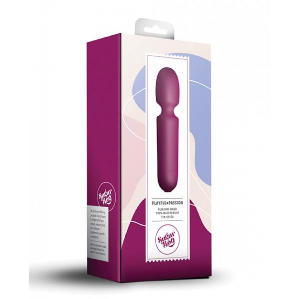 Sugarboo Playful Passion Wand Vibrator - Burgundy - Body Massagers