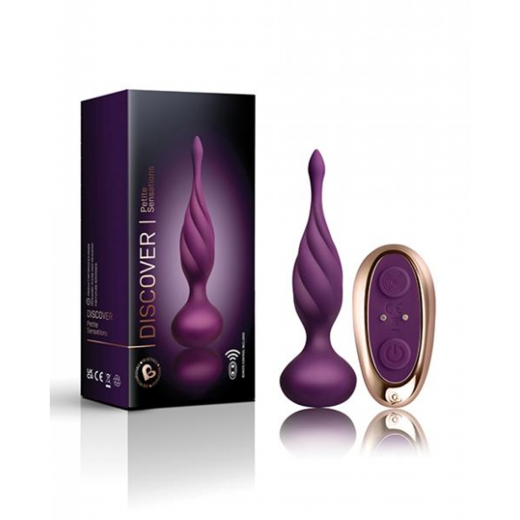 Rocks Off Petite Sensations Discover Plug W/remote - Purple - Anal Plugs