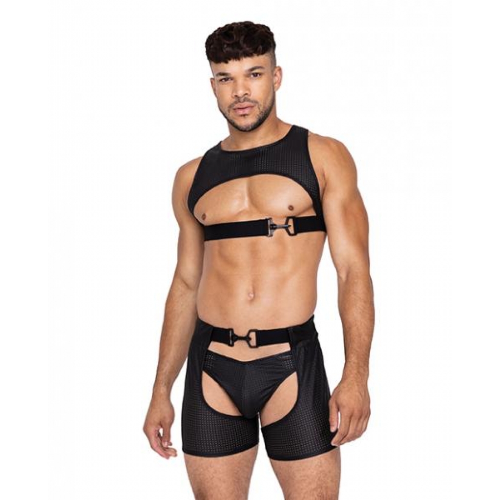 Master Harness with Hook & Ring Closure - Black XL